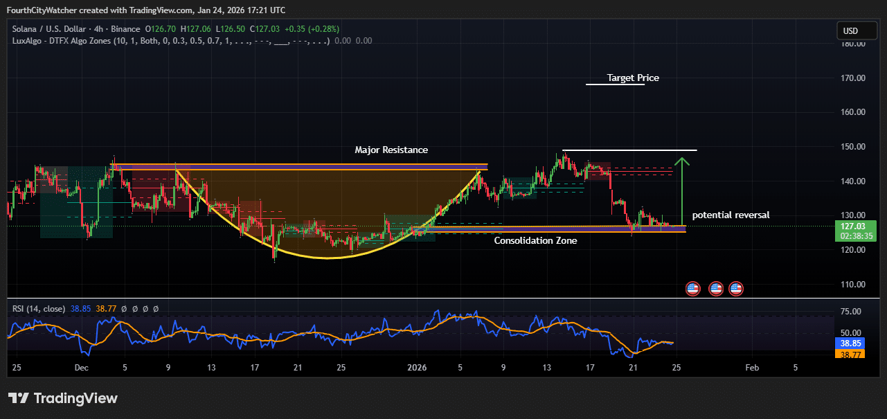 Solana Price Stabilizes Above $127 as SOL ETF Demand Surges